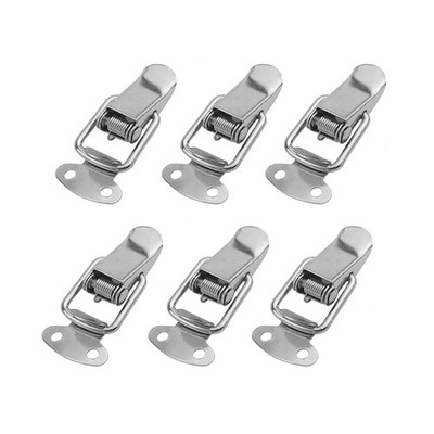 Spring Loaded Buckle Latch Stainless Steel Toggle Hasp Lock for Wooden Case Tool