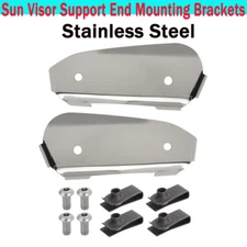 Sun Visor Support Stainless Steel End Mounting Brackets For Dietrich 53 GM Truck