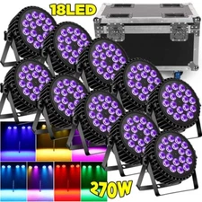 270W 18LED Par Can Stage Light DMX RGBW Disco Show DJ Lighting Aluminum Shell US