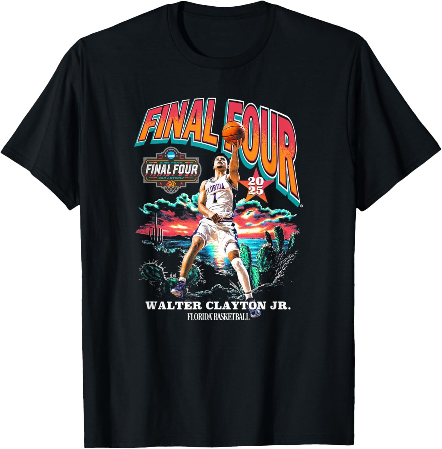 Florida Walter Clayton Jr. FinaI Four 2025 Men’s Basketball T-Shirt