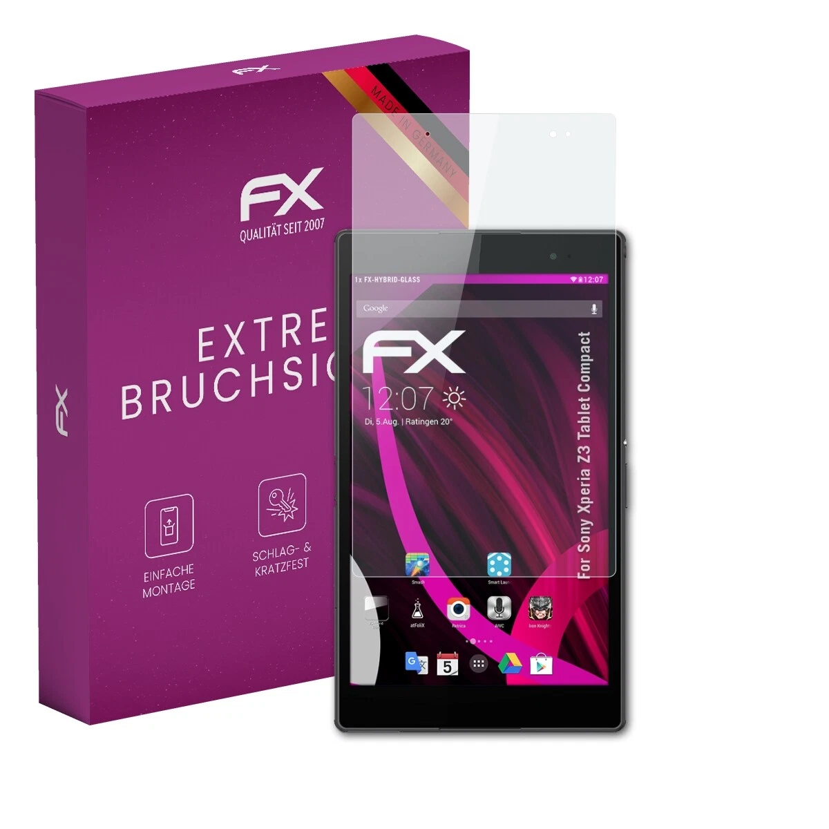AtFoliX glass film for Sony Xperia Z3 tablet compact screen film 9H protective armor