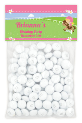 Horseback Riding - Personalized Birthday Party Treat Bag Toppers-Set of 12