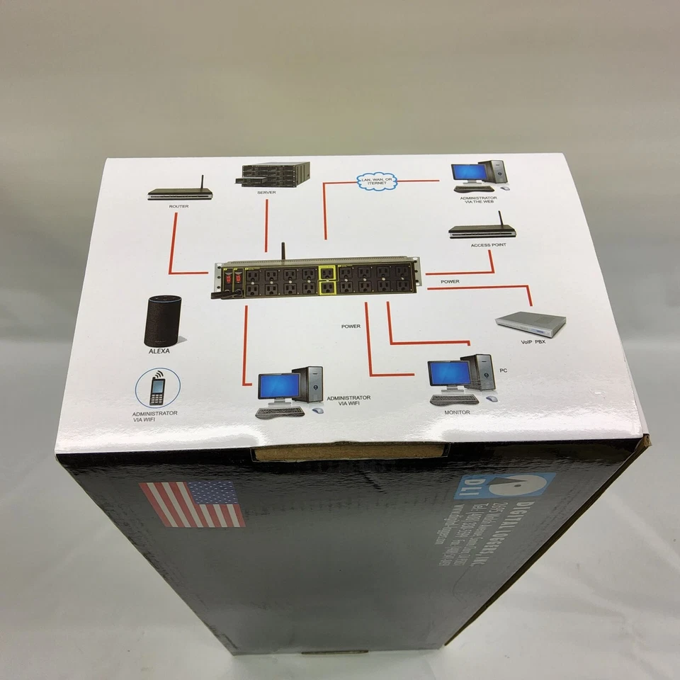Digital Loggers DLI Ethernet Power Controller EPCR6 Remote Power Switch 18 PDU - Image 3 of 4