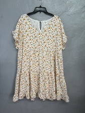 Hayden Dress Size 1xl Lined Yellow Flowers Flowy Cool New!