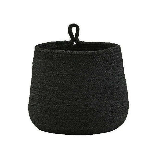 House Doctor Korb Hang Hängekorb Aufbewahrungskorb Seegras schwarz natur Küche