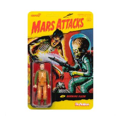 Mars Attacks 1962 Burning Flesh Human Alien 3 3/4 Inch ReAction Figur Super7