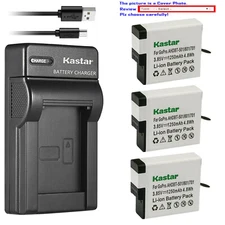 Kastar Battery Slim USB Charger for GoPro AHDBT-501 Hero 5 GoPro Hero5 HD Silver