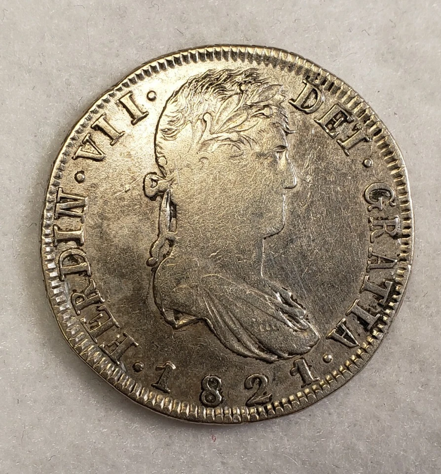 1821 Zs Spanish Colonial Mexico War Of Independence Silver 8 Reales - Image 3 of 4