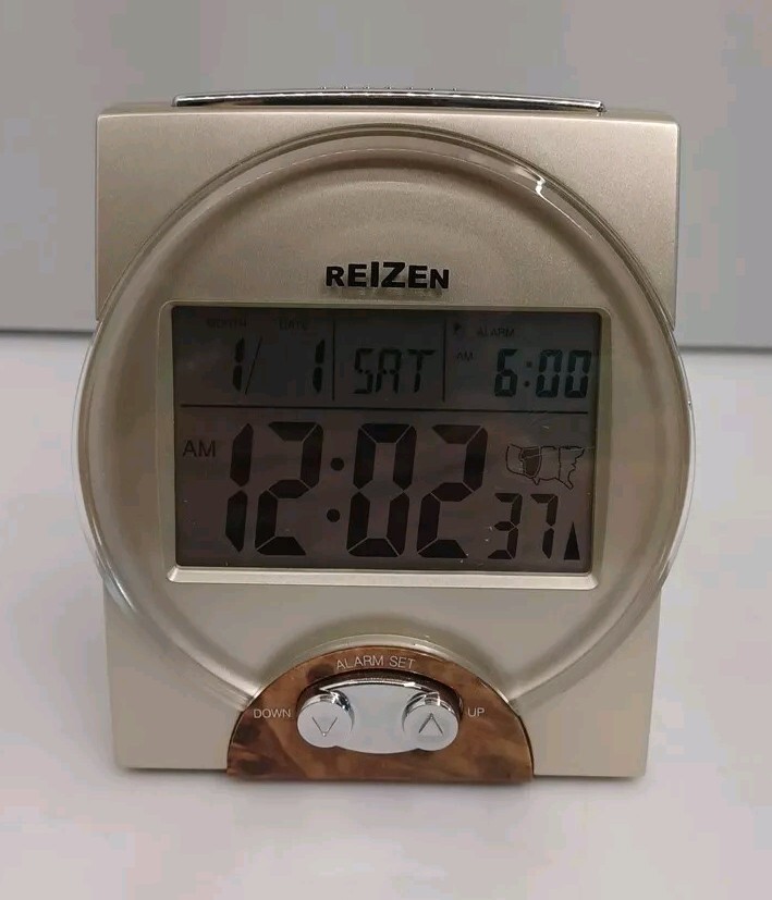 Reizen Talking Atomic Alarm Clock Date Time Alarm-image