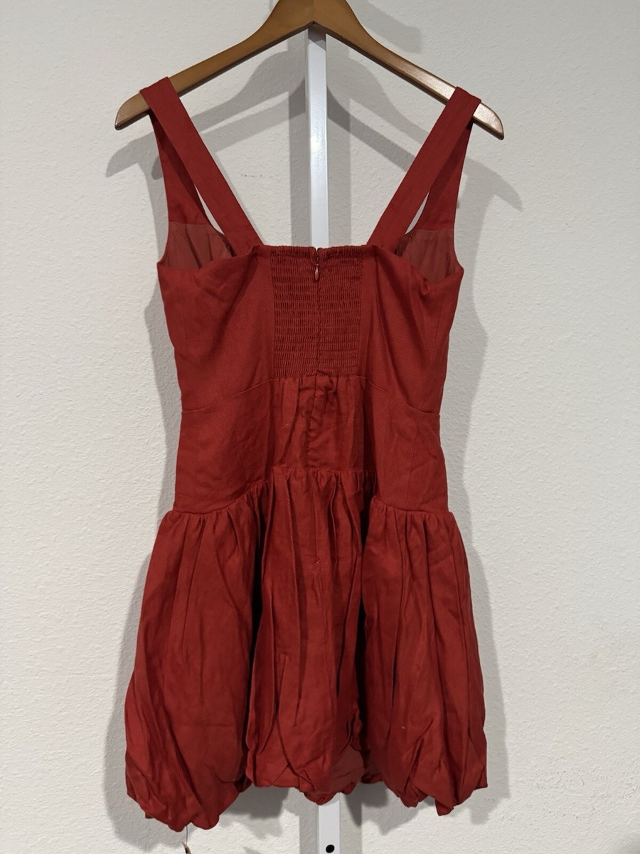 REFORMATION Delia Linen Dress Sundried Tomato Sz 2 NWT! | eBay REFORMATION Delia Linen Dress Sundried Tomato Sz 2 NWT! | eBay