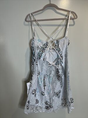 for love & lemons opal embroidered sequin mini dress FOR LOVE & LEMONS Opal Mini Dress – Lusso Di Luna Boutique main image 0