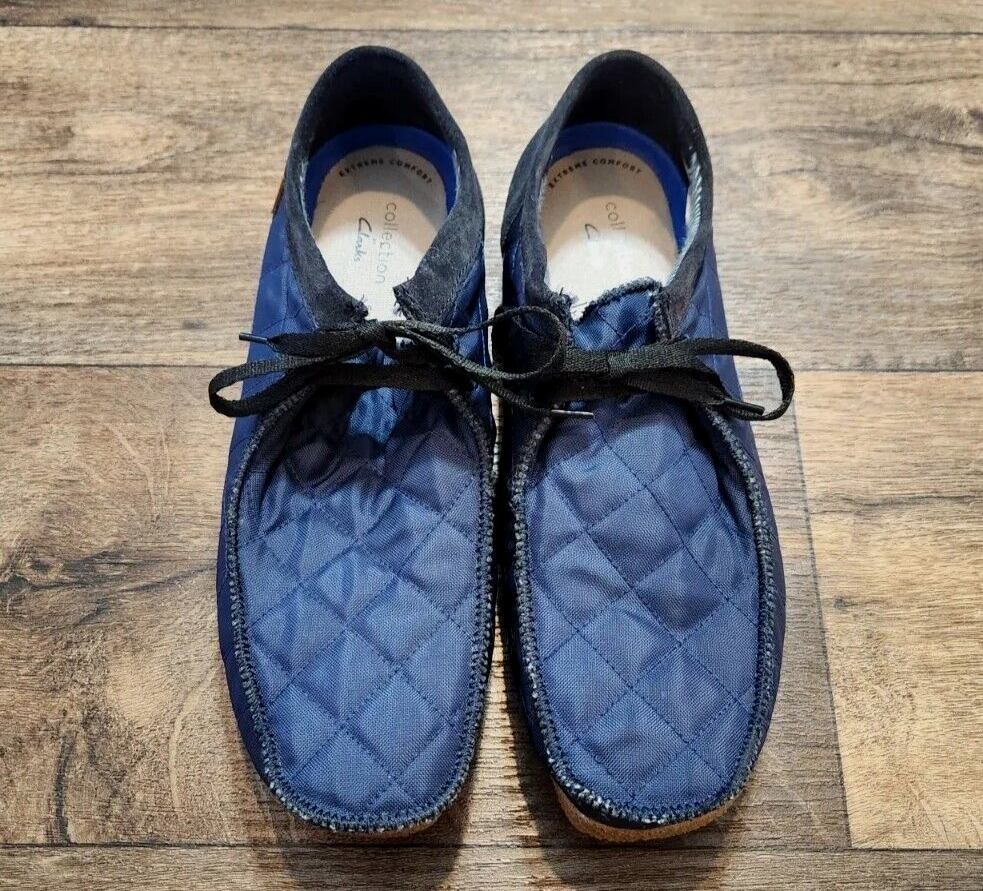 Clarks Shacre II Step Navy Extreme Comfort Quilted Lace Up  display picture 3