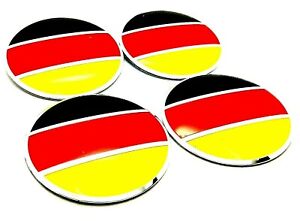 4Pcs German Flag Logo Auto Wheel Center Hub Caps Sticker Emblems For CC POLO GOL