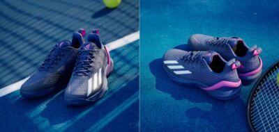 Adidas Men Adizero Cybersonic Tennis Shoes Dark Blue / Team Shock Pink 2 IF9123
