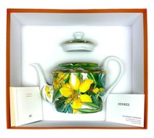 Hermes Passifolia Teapot porcelain green leaf...