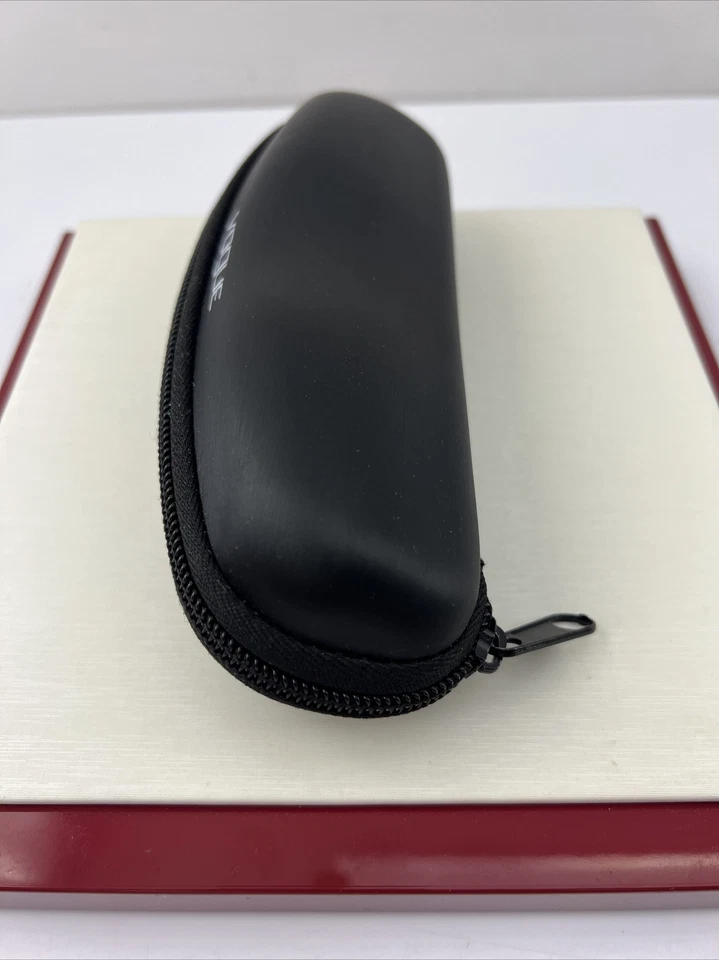 Auténtico estuche para gafas/gafas de sol con cremallera semidura Vogue tamaño mediano-grande NEGRO Foto 4 de 4