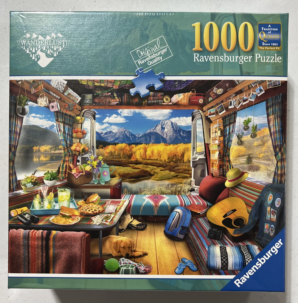 Ravensburger Wanderlust Vanlife Camper Camping 1000 Piece Puzzle RARE NEW