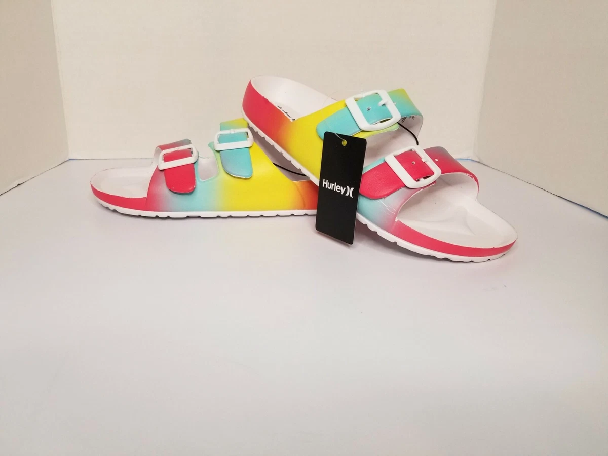 Rainbow rubber sandals sale