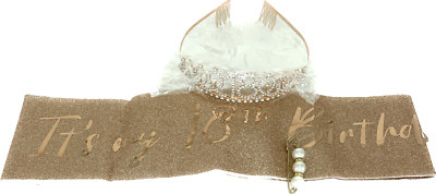 18. Geburtstag Schärpe Rose Gold Set Geburtstag Schärpe Krone Gebraucht R458