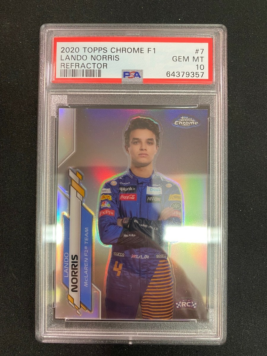 2020 Topps Chrome F1 マグヌッセン PSA10 リフラクター 2020 Topps Chrome F1 Racing Refractor #7 Lando Norris RC