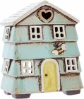 Village Pottery Aqua Blue Beehive House Tealight Holder Ornament