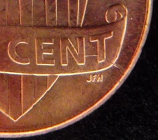 UNC 2021 cent; constant variety: 3mm die crack on reverse - end of N to rim [C99