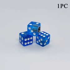 4x Ventilkappen Würfel Acryl Rot Schwarz Auto KFZ Fahrrad Rad Reifenkappen_