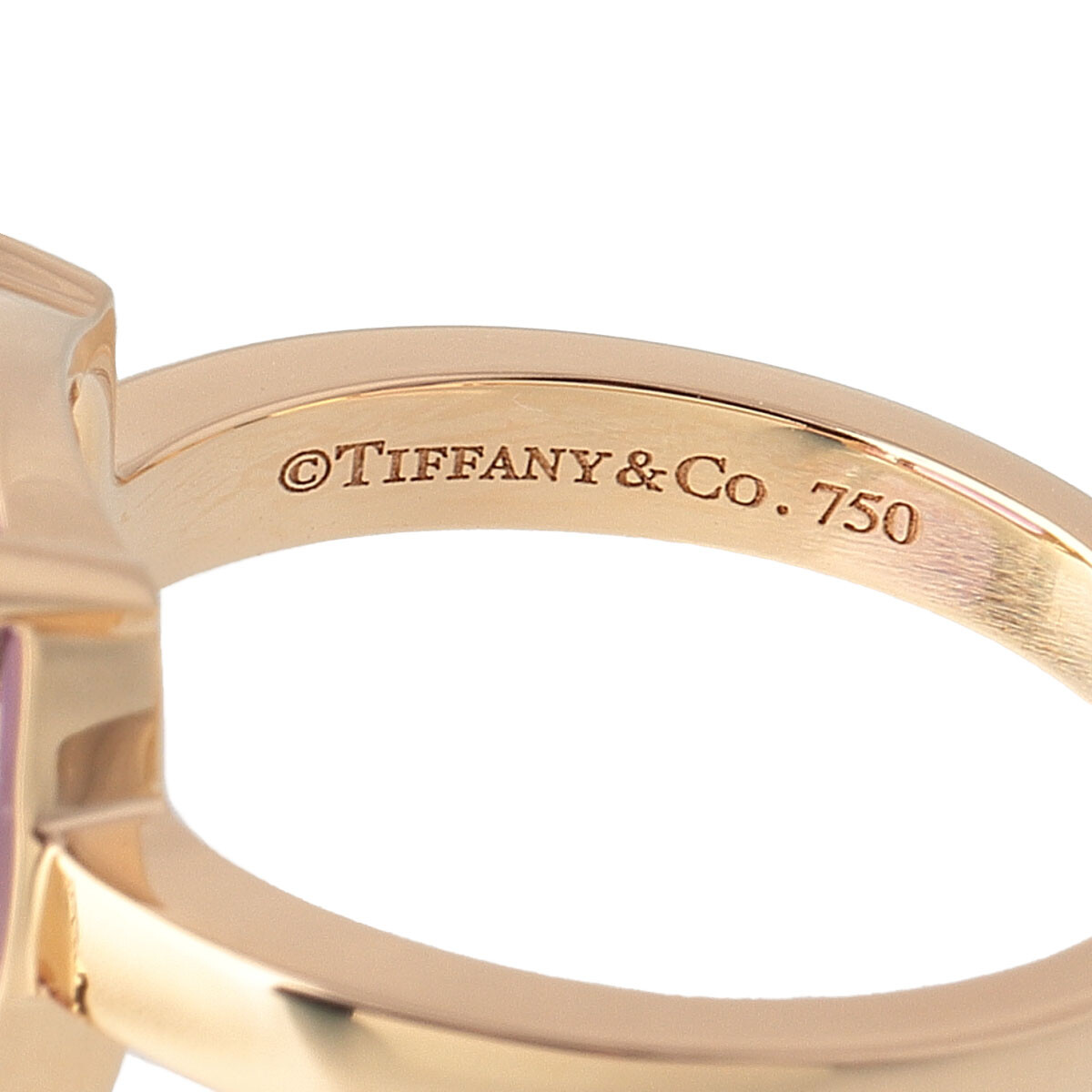 tiffany and co.　リング Tiffany Co Sparkler Ring Amethyst 750 18 K YG Yellow Gold