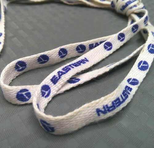 Vintage Eastern Airlines Logo Pair Shoelaces 38" White Blue - Picture 5 of 6