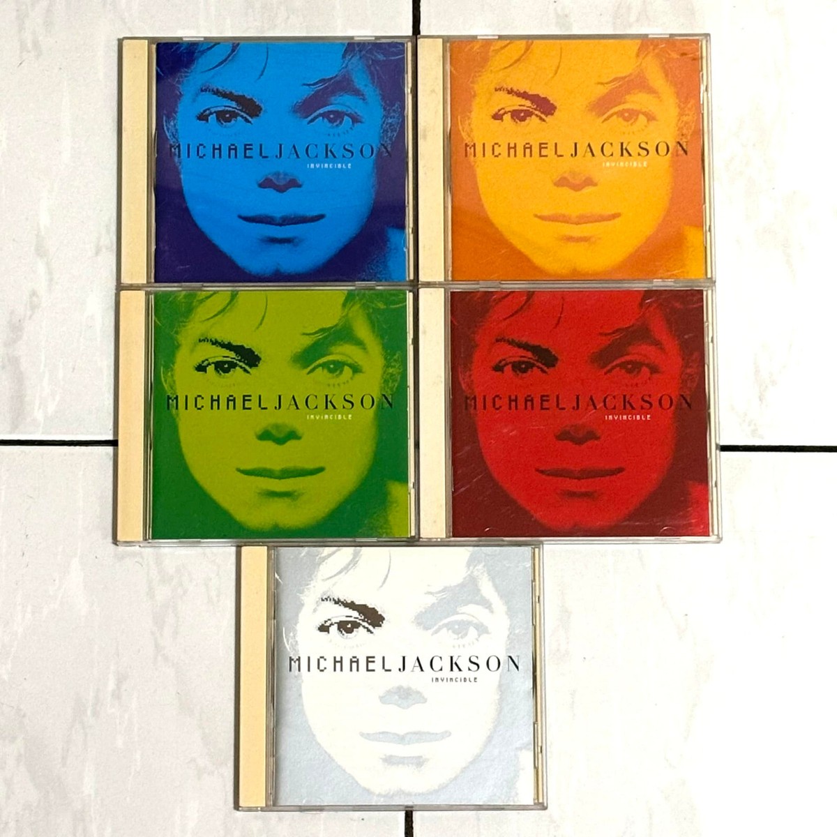 Michael Jackson 2001 Invincible - Taiwan Red Orange Green Blue