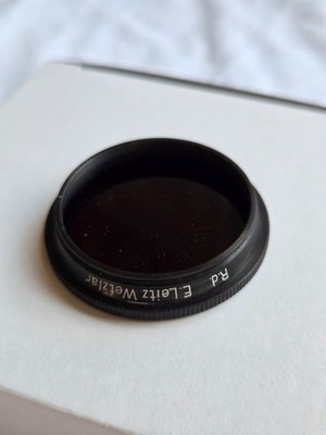 Original Leica Summitar Red (Rd) Filter E. Leitz Wetzlar Black