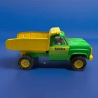 Tonka Dump Truck Green and Yellow Pressed Steel Play Toy Vintage (M)