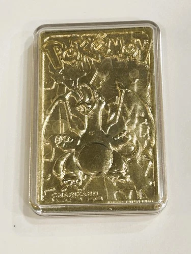 Pokemon 1999 Charizard 23K Gold Plated Trading Card Bar - Burger King Vintage