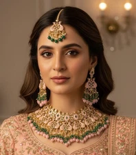 DC 230 Indian Jewelry New Bollywood Bridal Party Wear Fancy Necklace Set