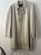 Vintage London Fog Tan Trench Coat Fleece Lined Men's Size 44L Limited Edition