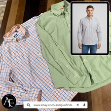 2 SHIRT LOT - IZOD Men's Shirts Long-Sleeve Button-Down Premium Essentials Sz XL