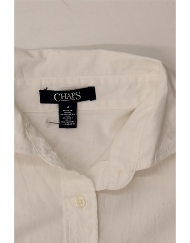 CHAPS Womens Short Sleeve Shirt UK 14 Medium White Cotton DC57 - Picture 4 of 4