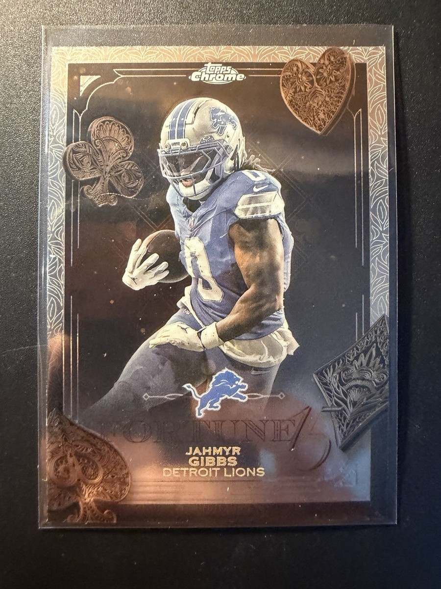 Jahmyr Gibbs 25 Topps Chrome Fortune 15 Insert - Lions - F15-12 | eBay