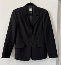 Vintage 90s Benetton Blazer Made in Italy Black Tailored Jacket Size 44