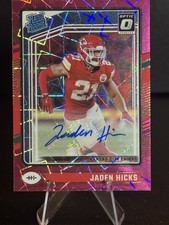 2024 Donruss Optic Rated Pink Velocity Prizm /50 Jaden Hicks #237 Rookie Auto RC