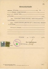 Germany Nazi era document local revenues Krojanke Krajenka Poland 1941 fiscal