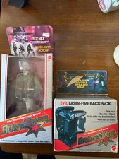 1986 Laser Fire Evil Backpack, Tex Hex Bravestarr Vintage Mattel Figure