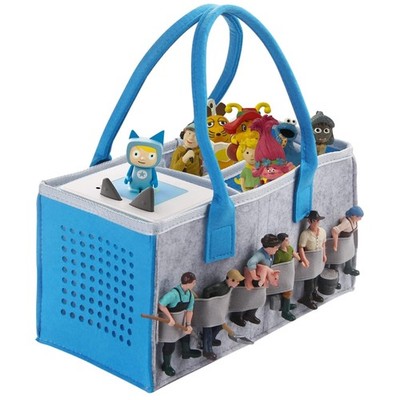 Toniebox Tasche Tragetasche Aufbewahrung Organizer für Tonies Figuren Grau Navy