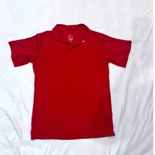 Nike Dri-FIT Red Polo Shirt Kids Boys XL Short Sleeve Athletic Golf Top 371 