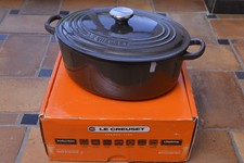 ⚫️ Le Creuset Emaille schwarz Bräter Topf oval 27 cm Gusseisen NEU ⚫️