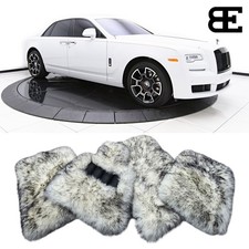 Mixed White Black Tan Sheepskin Floor mats Fits Rolls Royce Ghost  2010 - 2020