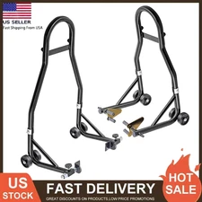 2PCS Motorcycle Front & Rear Stand Lift 900 lbs Spoolift Paddock Swingarm Arm