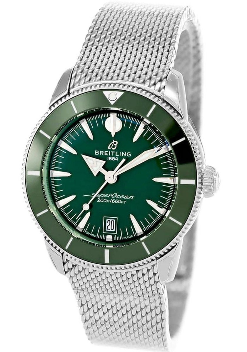 Breitling SuperOcean Heritage B31 42mm Green Dial SS Men's Watch