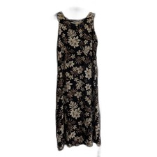 Floral Sleeveless Long Sundress Round Neck. Muted Colors