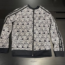 Adidas Youth UnisexSuperstar Track Suit Jacket Zebra/pants Velour Trefoil S 9-10